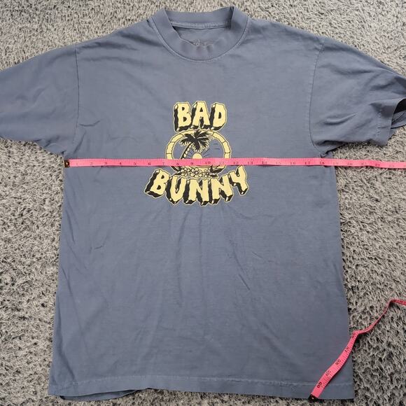 Bad Bunny Shirt Adult Small Blue World Hottest Tour Stadiums 2022 Rap Music Tee - Picture 3 of 6